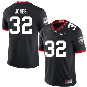 Mens Cash Jones 100th Anniversary Black Georgia Bulldogs #32 College Football High School Jersey 603923-831