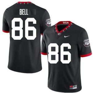 Men's Dillon Bell 100th Anniversary Black Georgia Bulldogs #86 College Football 2025-26 Jerseys 524885-854