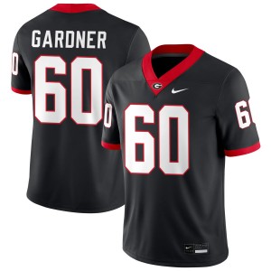 Mens Beau Gardner Black Georgia Bulldogs #60 College Football Stitched Jerseys 743087-982