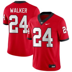 Men's Bo Walker Red Georgia Bulldogs #24 College Football Alumni Jersey 541241-425