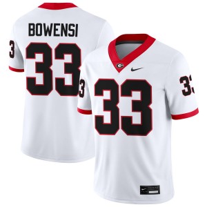 Men Chauncey Bowens White Georgia Bulldogs #33 College Football Limited Jersey 783573-565