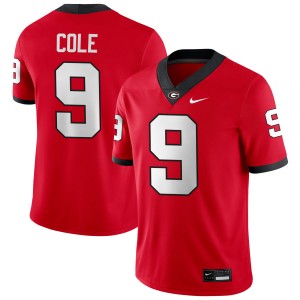 Mens Chris Cole Red Georgia Bulldogs #9 College Football 2025-26 Jerseys 967115-234
