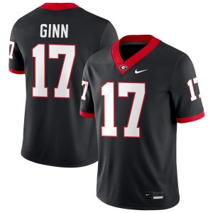 Mens Colter Ginn Black Georgia Bulldogs #17 College Football Stitched Jersey 883818-663