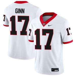 Men's Colter Ginn White Georgia Bulldogs #17 College Football High School Jersey 580644-916