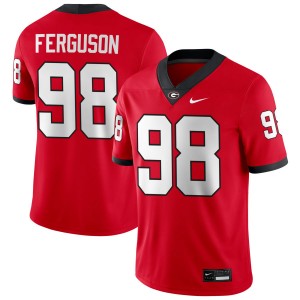 Men Connor Ferguson Red Georgia Bulldogs #98 College Football Game Jersey 481887-699