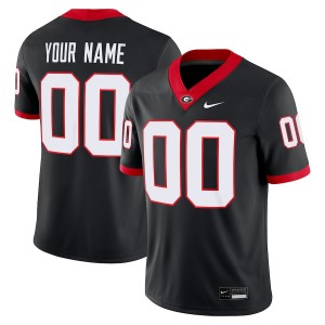 Mens Custom Black Georgia Bulldogs #00 College Football Limited Jersey 292503-118