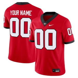 Men's Custom Red Georgia Bulldogs #00 College Football 2025-26 Jersey 123725-380
