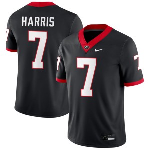 Mens Daniel Harris Black Georgia Bulldogs #7 College Football High School Jersey 529194-668