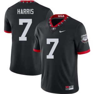 Men Daniel Harris 100th Anniversary Black Georgia Bulldogs #7 College Football 2025-26 Jersey 415174-616