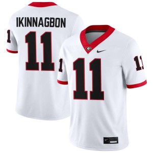 Men Darren Ikinnagbon White Georgia Bulldogs #11 College Football Limited Jerseys 654142-434