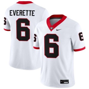 Mens Daylen Everette White Georgia Bulldogs #6 College Football 2025-26 Jerseys 176879-300