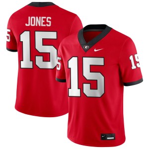 Men's Demello Jones Red Georgia Bulldogs #15 College Football 2025 Jerseys 176599-610