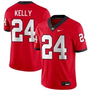 Men's Dominick Kelly Red Georgia Bulldogs #24 College Football University Jersey 999966-375