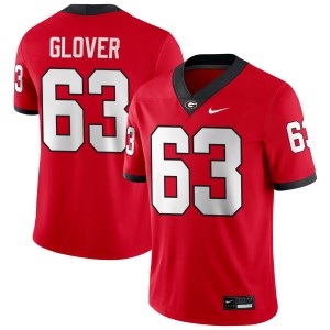 Mens Dontrell Glover Red Georgia Bulldogs #63 College Football Limited Jersey 325456-832