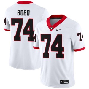 Men's Drew Bobo White Georgia Bulldogs #74 College Football 2025-26 Jersey 745309-826