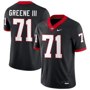 Men's Earnest Greene III Black Georgia Bulldogs #71 College Football Official Jersey 380449-468