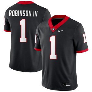 Men's Ellis Robinson IV Black Georgia Bulldogs #1 College Football Official Jersey 773497-735