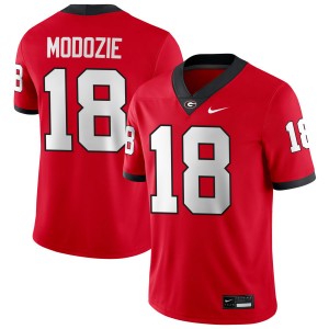 Mens Elo Modozie Red Georgia Bulldogs #18 College Football Stitched Jersey 962850-128