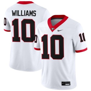 Men Elyiss Williams White Georgia Bulldogs #10 College Football Stitched Jersey 530877-789