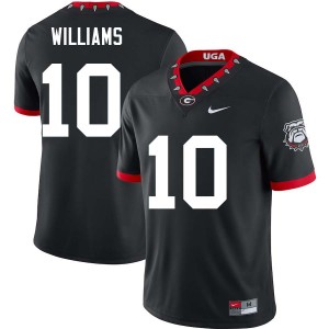 Men Elyiss Williams 100th Anniversary Black Georgia Bulldogs #10 College Football 2025 Jersey 336537-551