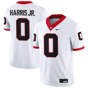 Men Gabe Harris Jr. White Georgia Bulldogs #0 College Football Limited Jerseys 751082-653
