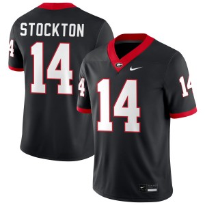 Men Gunner Stockton Black Georgia Bulldogs #14 College Football Limited Jersey 800380-347