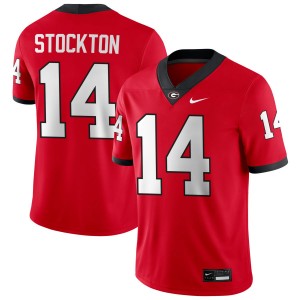 Men Gunner Stockton Red Georgia Bulldogs #14 College Football Official Jersey 659697-911