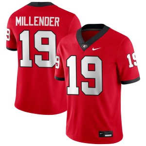 Men Hezekiah Millender Red Georgia Bulldogs #19 College Football Alumni Jersey 734920-778
