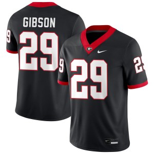 Mens Isaiah Gibson Black Georgia Bulldogs #29 College Football Alumni Jerseys 952720-613