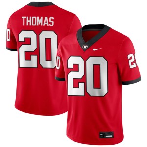 Mens JaCorey Thomas Red Georgia Bulldogs #20 College Football Game Jerseys 958166-500