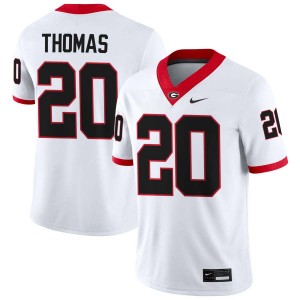 Men JaCorey Thomas White Georgia Bulldogs #20 College Football Alumni Jersey 955839-674
