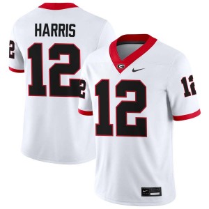Men's Jaden Harris White Georgia Bulldogs #12 College Football NCAA Jerseys 521451-903
