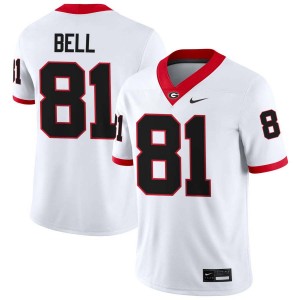 Men Jeremy Bell White Georgia Bulldogs #81 College Football Game Jerseys 954545-364