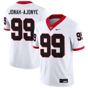 Men's Joseph Jonah-Ajonye White Georgia Bulldogs #99 College Football 2025 Jerseys 429077-916