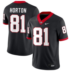 Men Josh Horton Black Georgia Bulldogs #81 College Football Stitched Jerseys 682838-222