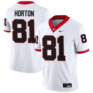 Men's Josh Horton White Georgia Bulldogs #81 College Football Player Jerseys 384693-234