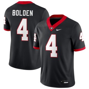 Mens KJ Bolden Black Georgia Bulldogs #4 College Football Alumni Jersey 194530-709