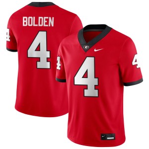 Men's KJ Bolden Red Georgia Bulldogs #4 College Football Limited Jerseys 339826-355
