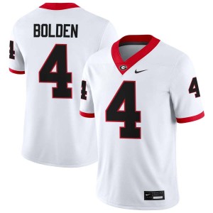Men KJ Bolden White Georgia Bulldogs #4 College Football Replica Jerseys 339384-897