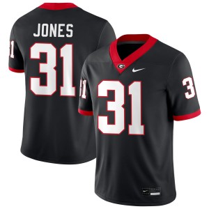 Men's Kyron Jones Black Georgia Bulldogs #31 College Football Player Jerseys 562833-486