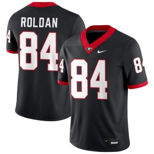 Men Landon Roldan Black Georgia Bulldogs #84 College Football Alumni Jersey 236540-644