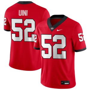 Mens Michael Uini Red Georgia Bulldogs #52 College Football Limited Jerseys 528526-855
