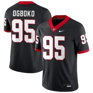 Mens Nnamdi Ogboko Black Georgia Bulldogs #95 College Football Alumni Jersey 344756-899