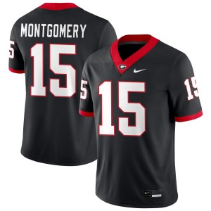Men's Ryan Montgomery Black Georgia Bulldogs #15 College Football Official Jersey 627494-184