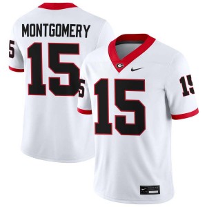Mens Ryan Montgomery White Georgia Bulldogs #15 College Football 2025 Jerseys 118845-205