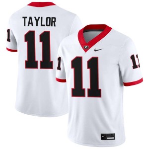 Men Talyn Taylor White Georgia Bulldogs #11 College Football Official Jersey 808766-502