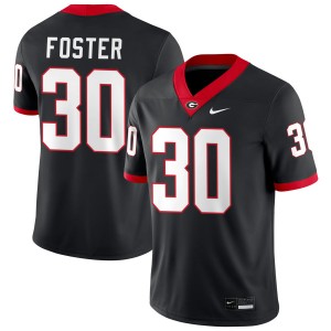 Men Terrell Foster Black Georgia Bulldogs #30 College Football University Jerseys 693856-250
