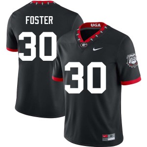 Men's Terrell Foster 100th Anniversary Black Georgia Bulldogs #30 College Football 2025-26 Jersey 875959-702