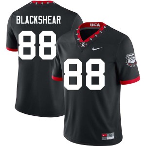 Men Thomas Blackshear 100th Anniversary Black Georgia Bulldogs #88 College Football Embroidery Jersey 285537-613