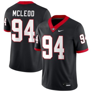 Men Xzavier McLeod Black Georgia Bulldogs #94 College Football Official Jerseys 689560-742